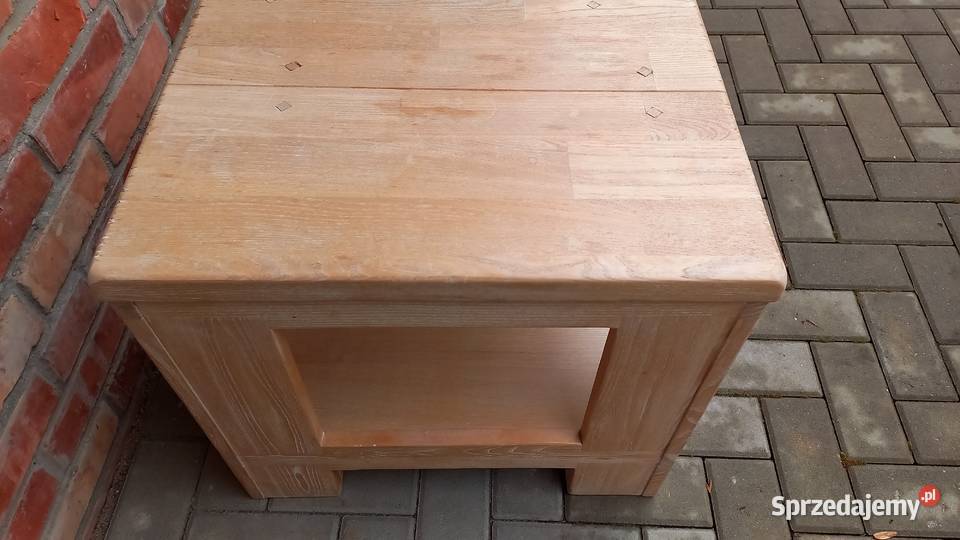 Stolik drewniany kawowy kwadratowy z półką 2 Stoliki kawowe i ławy Gawroniec