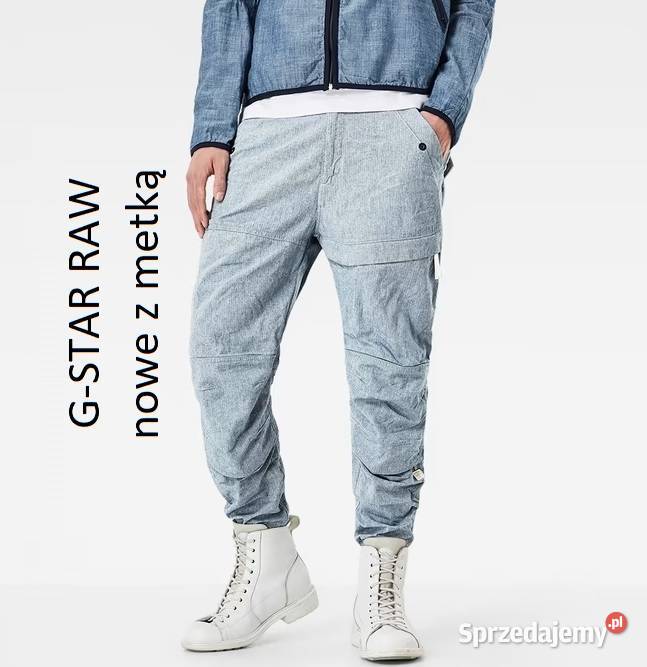 Gstar spodnie NOWE RACKAM TAPERED CARGO Rozmiar M Odzież codzienna Łódź