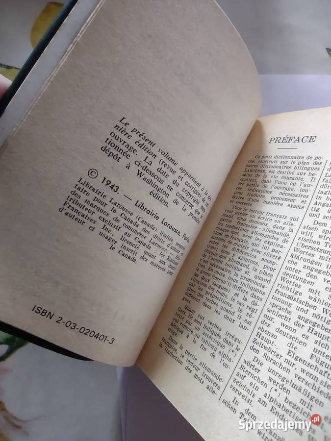 Francusko niemiecki słowniczek Larousse Gniezno
