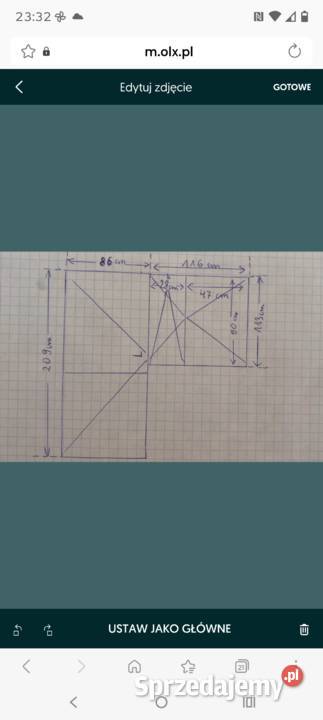 Okno balkonowe z demontażu