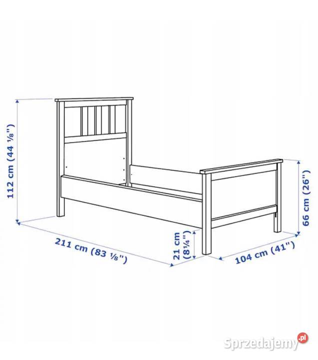 Łóżko Ikea białe Hemnes 90x200 używane mazowieckie Warszawa