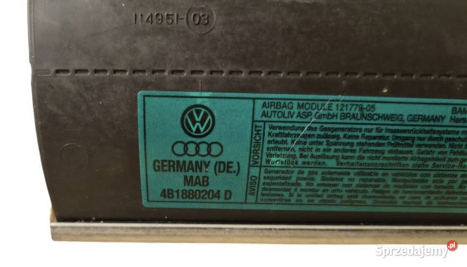 PODUSZKA POWIETRZNA AUDI A6 C5 4B1880204D osobowe Działoszyce