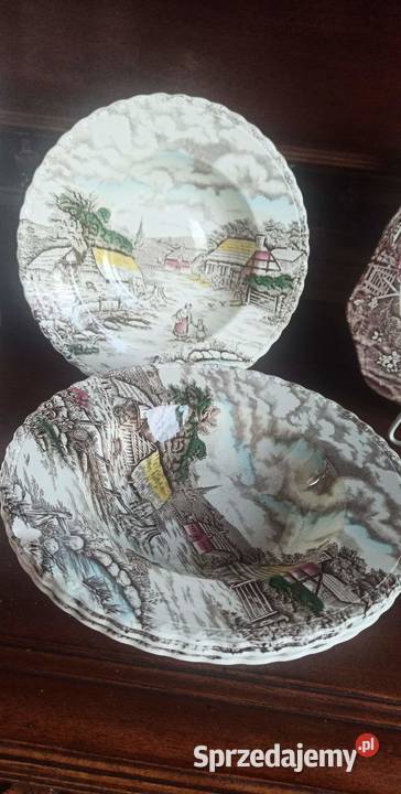 Talerz do zupy Mott Fine Staffordshire Ware Gdańsk