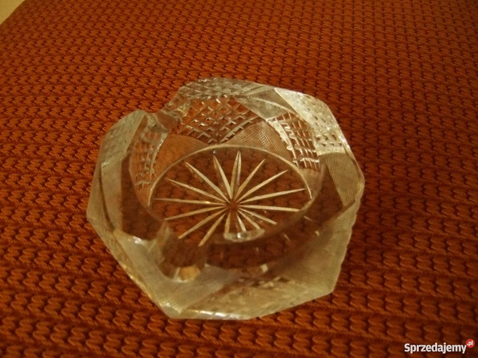 Popielniczka kryształowa popielnica kryształ łódzkie Łódź