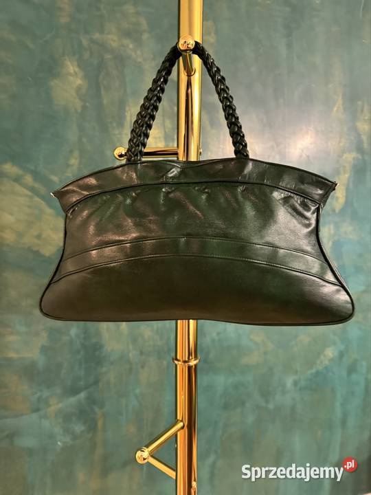 Torebka z naturalnej skóry z plecioną rączką Na Częstochowa sprzedam