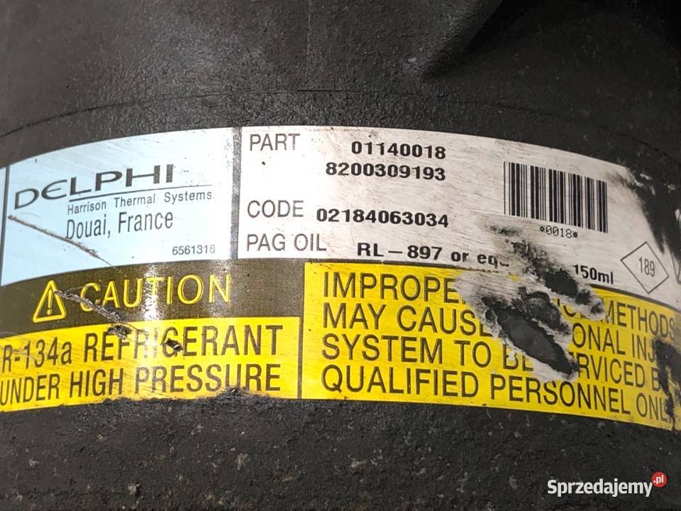 SPRĘŻARKA KLIMATYZACJI RENAULT SCNIC II osobowe