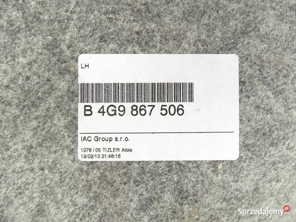 PODSUFITKA CZARNA AUDI A6 C7 4G9 KOMBI SLINE Podsufitki