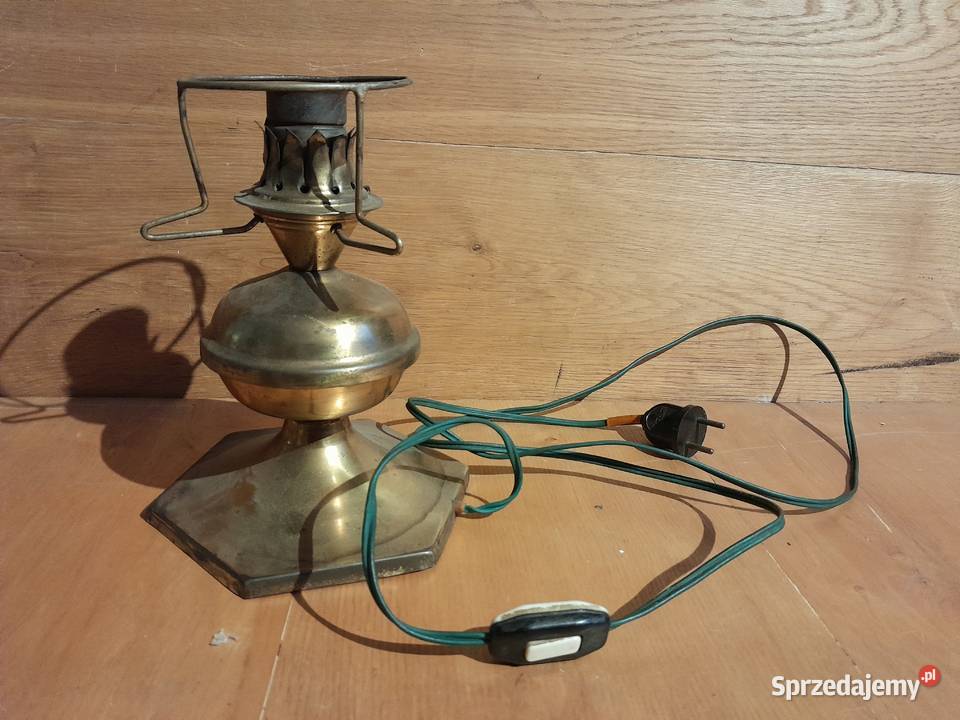 Stara lampka imitacja lampy naftowej zabytek PRL Dąbrowa Górnicza