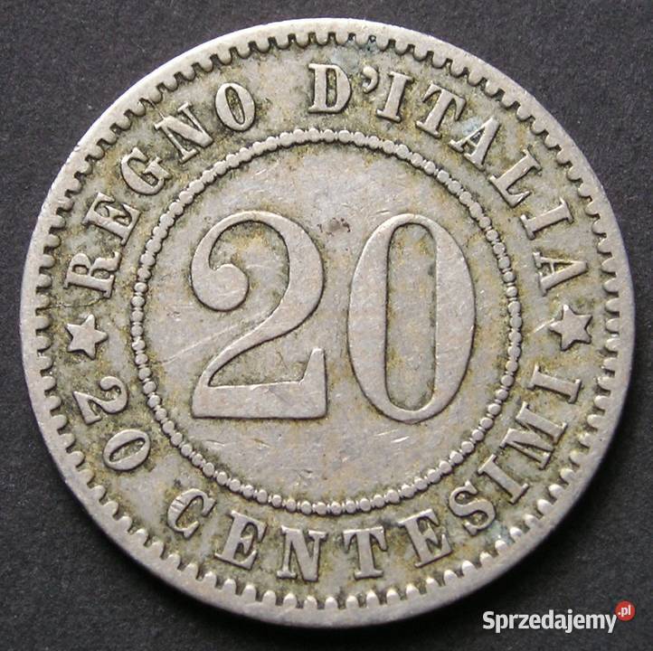 Włochy 20 centesimi 1894 Łódź
