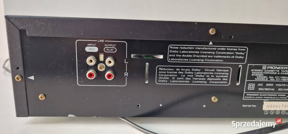 Magnetofon cassette deck CT 1180 W CT1180W sprzedam