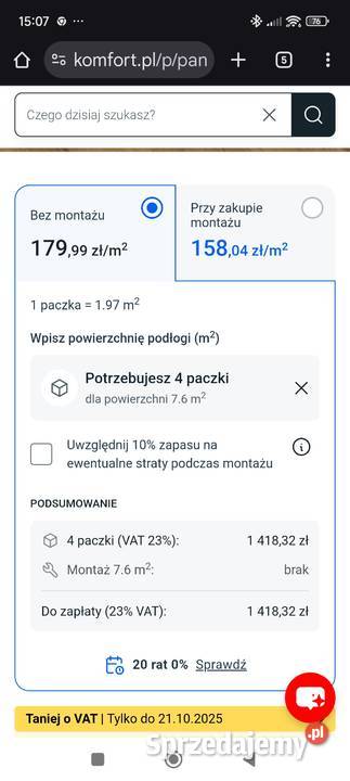 4 paczki panel winylowy spc berry alloc zenn 55 podlaskie Grajewo