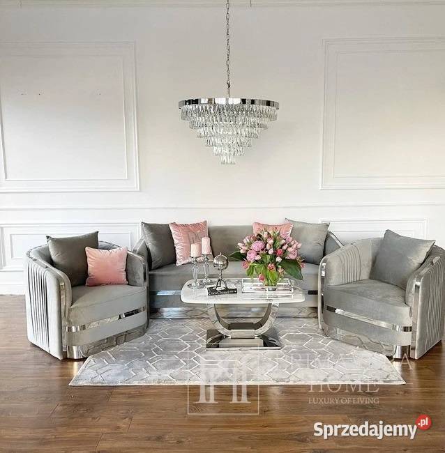 Sofa glamour luksusowa 3 osobowa klasyczna 75cm mazowieckie Warszawa