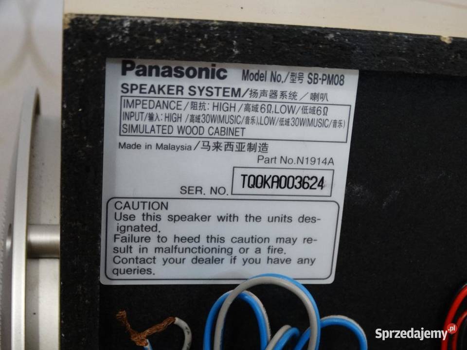 Kolumny Panasonic z Subami WYSYŁKA Jasło