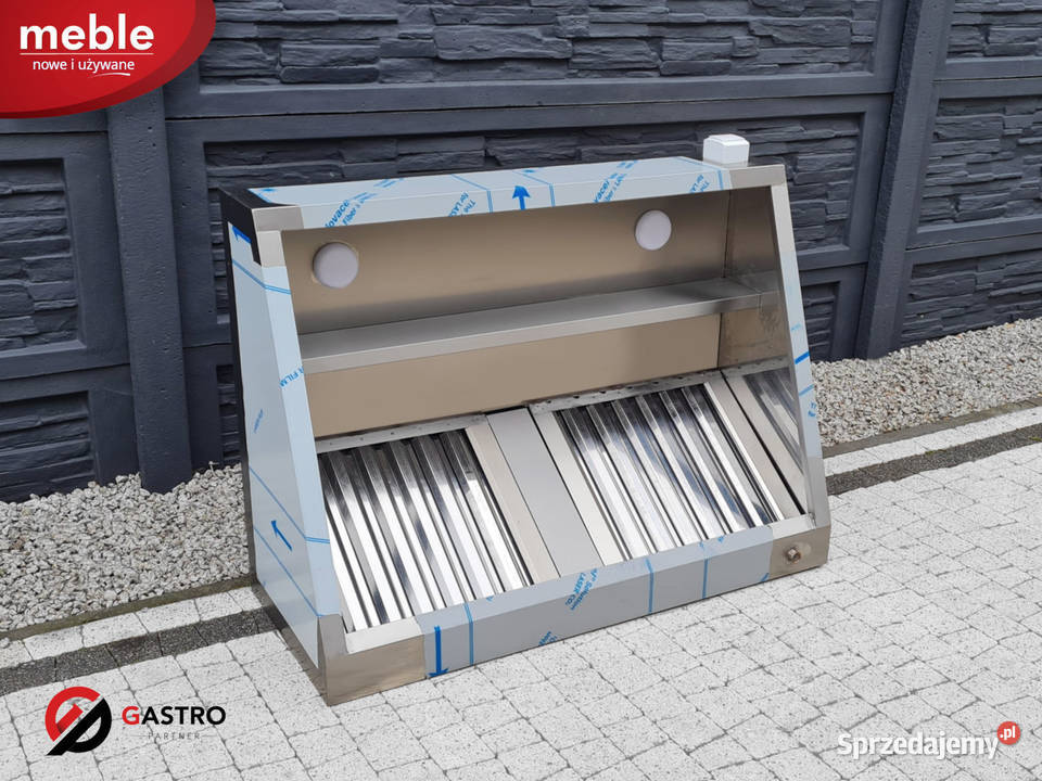 Okap skośny przyścienny z filtrami 1100x800x450