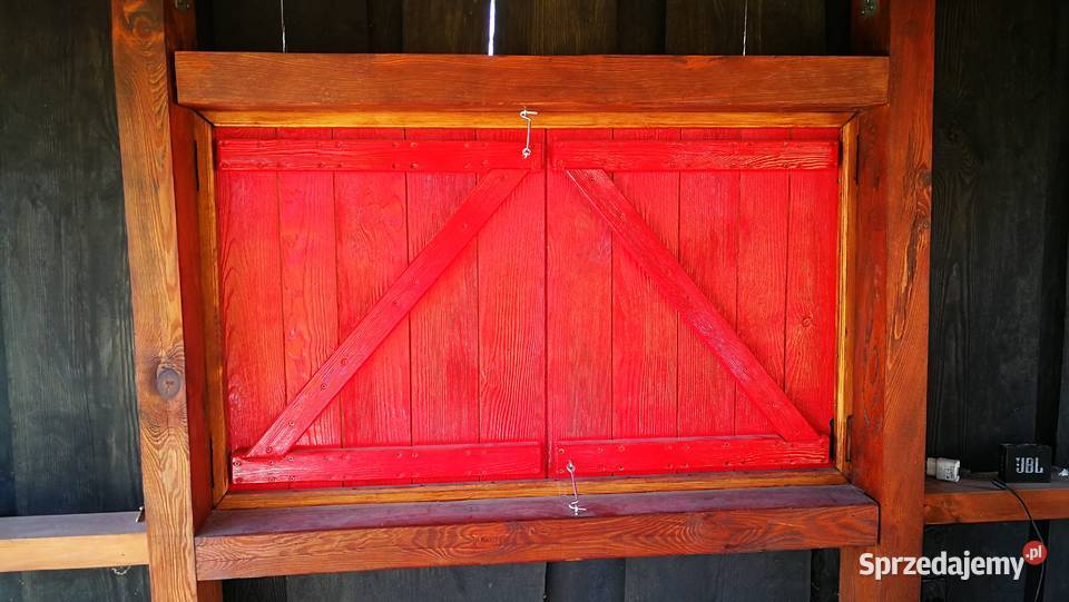 Rustykalna okiennica drewniana altanowa Radków