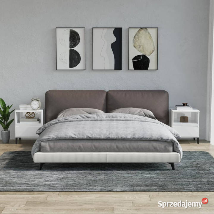 Szafki nocne 2 białe wysoki połysk 40x35x50 mazowieckie