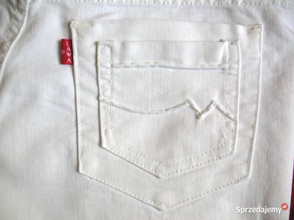 Szorty spodenki Jeans 38 M biodra 96 Lawa biały