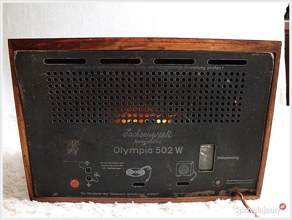Stare radio lampowe OLYMPIA Sachenwerk 502W z sprzedam