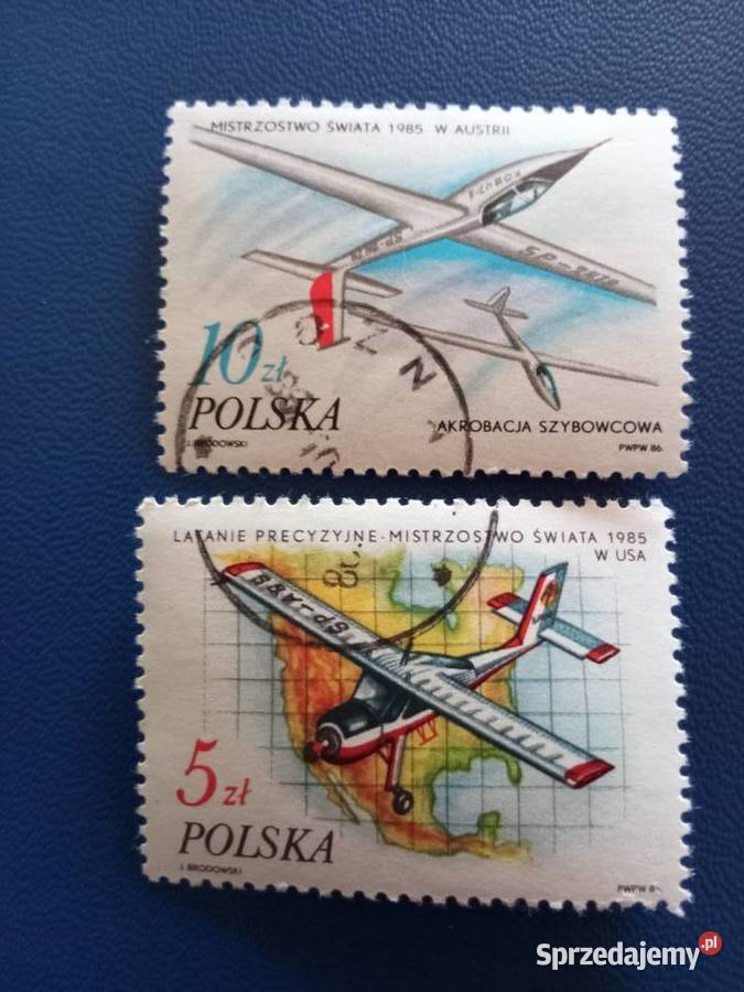 Znaczki lotnictwo z 1986 r Świdnica