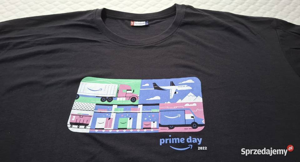 Koszulka krótki rękaw Tshirt czarna Amazon Rozmiar uniwersalny Czeladź sprzedam