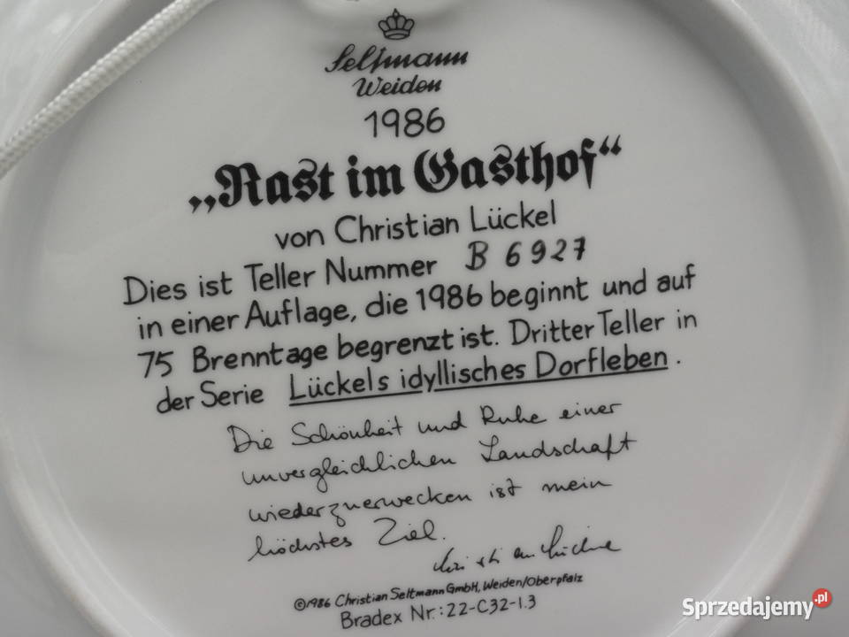 Talerz kolekcjonerski Sielanka wiejska Seltmann Raszków