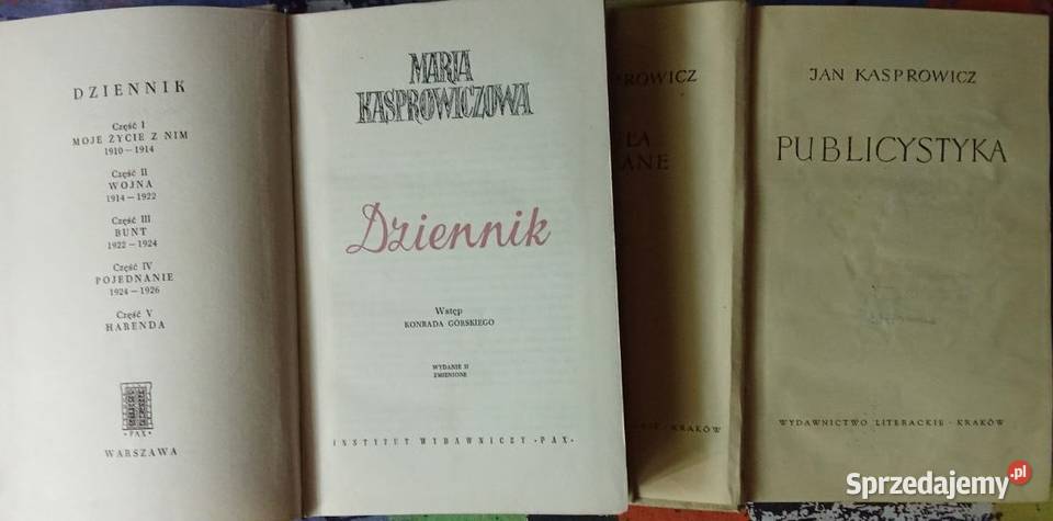 Dziennik Kasprowiczowa JKasprowicz Dzieła Łódź