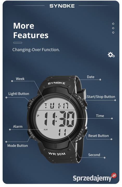 Sportowy zegarek męski militarny cyfrowy na rękę Gorzów Wielkopolski