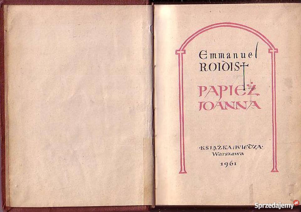 0117 PAPIEŻ JOANNA EMMANUEL ROIDIS Czyrna