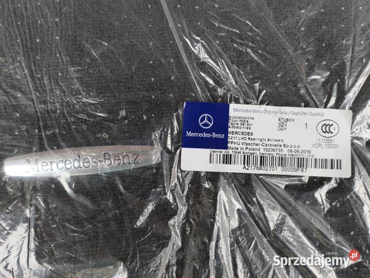 Oryginalne dywaniki welurowe Mercedes W217 A 217 Bolewice
