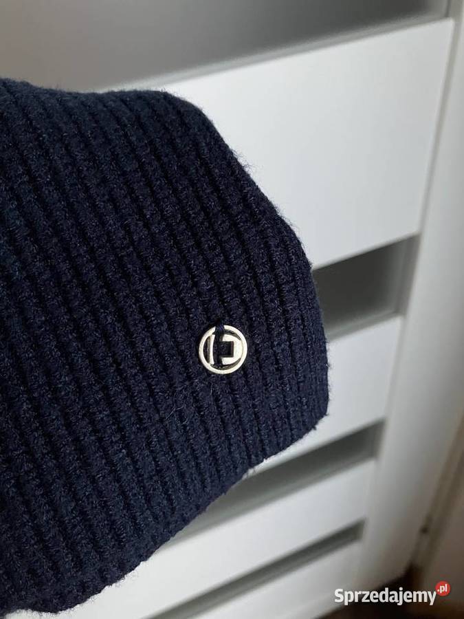 Granatowy bawełniany sweter kardigan Tom Tailor Swetry i golfy Nisko