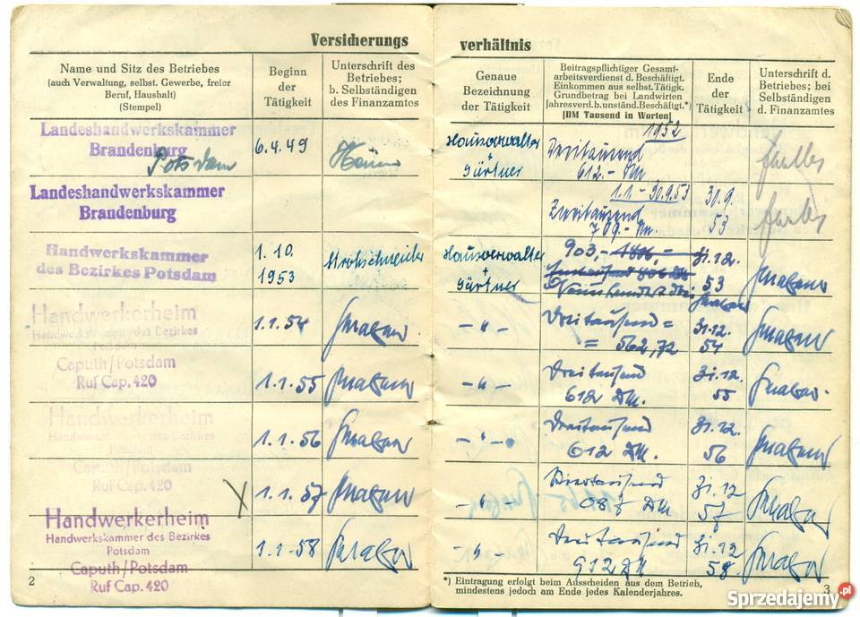 Sozialversicherung Versidherungs Ausweis Ostrów Wielkopolski