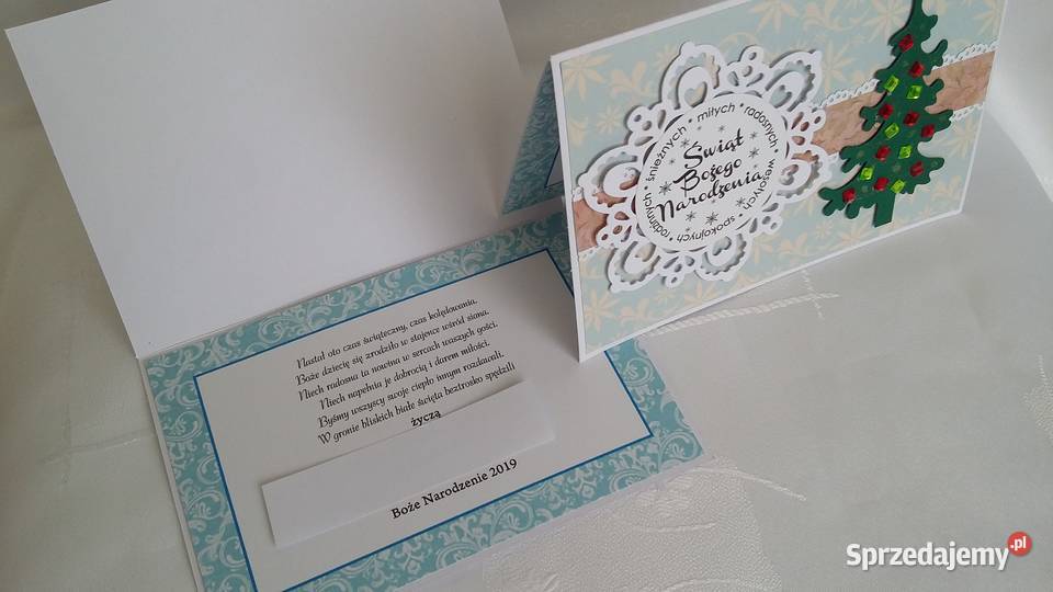 Ręcznie robione kartki na Boże Narodzenie MIX wielokolorowy Zbójno sprzedam