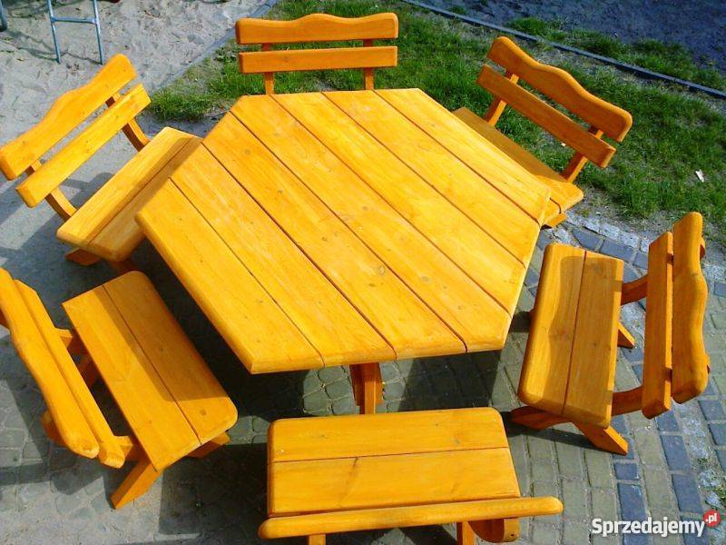 Meble ogrodowe barowe drewniane z Chojnice