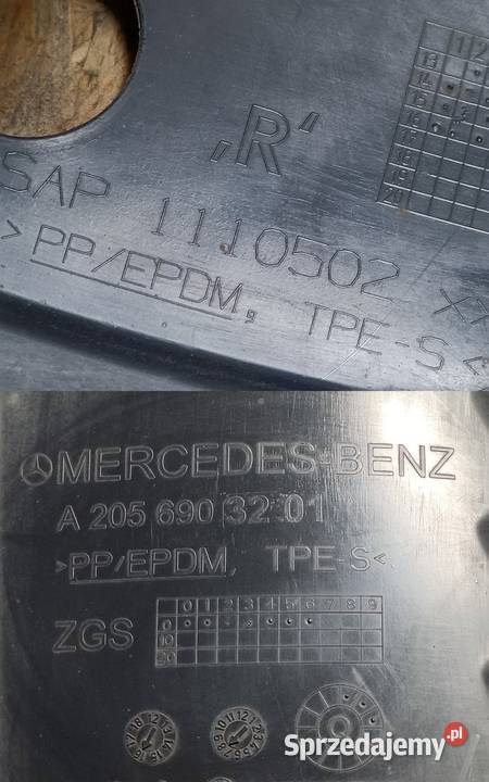 MERCEDES W205 NADKOLE PRAWY PRZÓD A2056903201 osobowe Pleszew