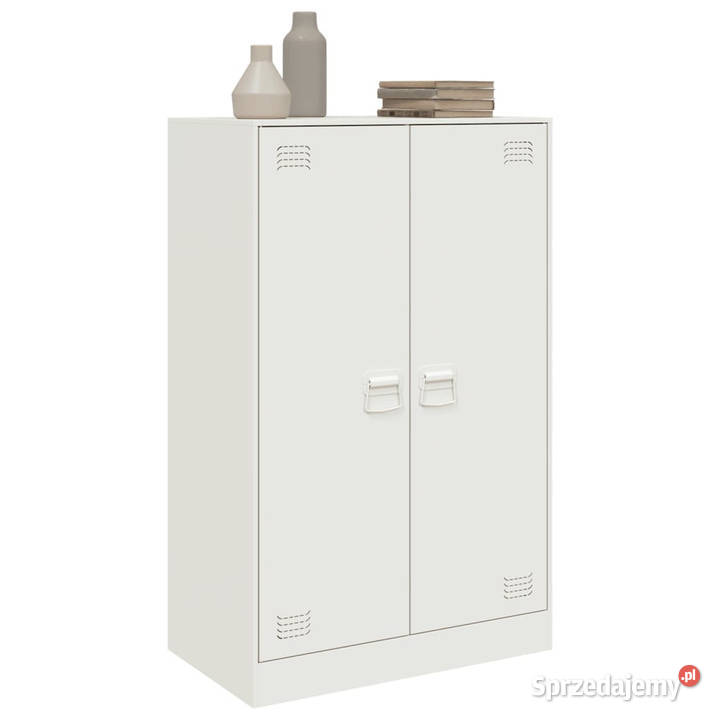Szafka boczna biała 67x39x107 stal WM841666 Warszawa