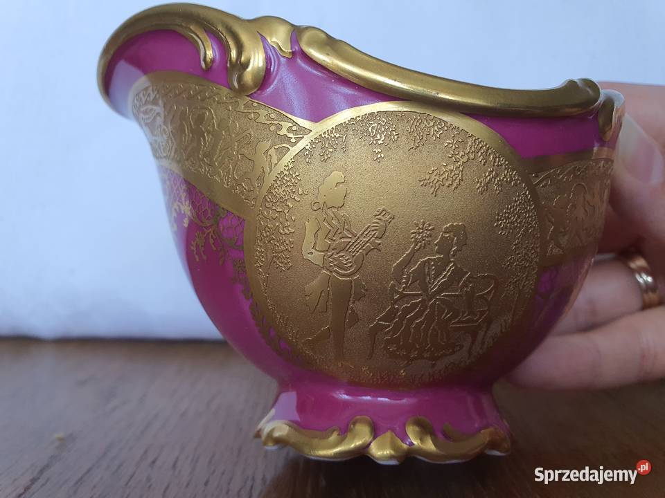 porcelanowy zestaw patera i sosjerka 1921 r Antyki, Sztuka, Kolekcje lubelskie