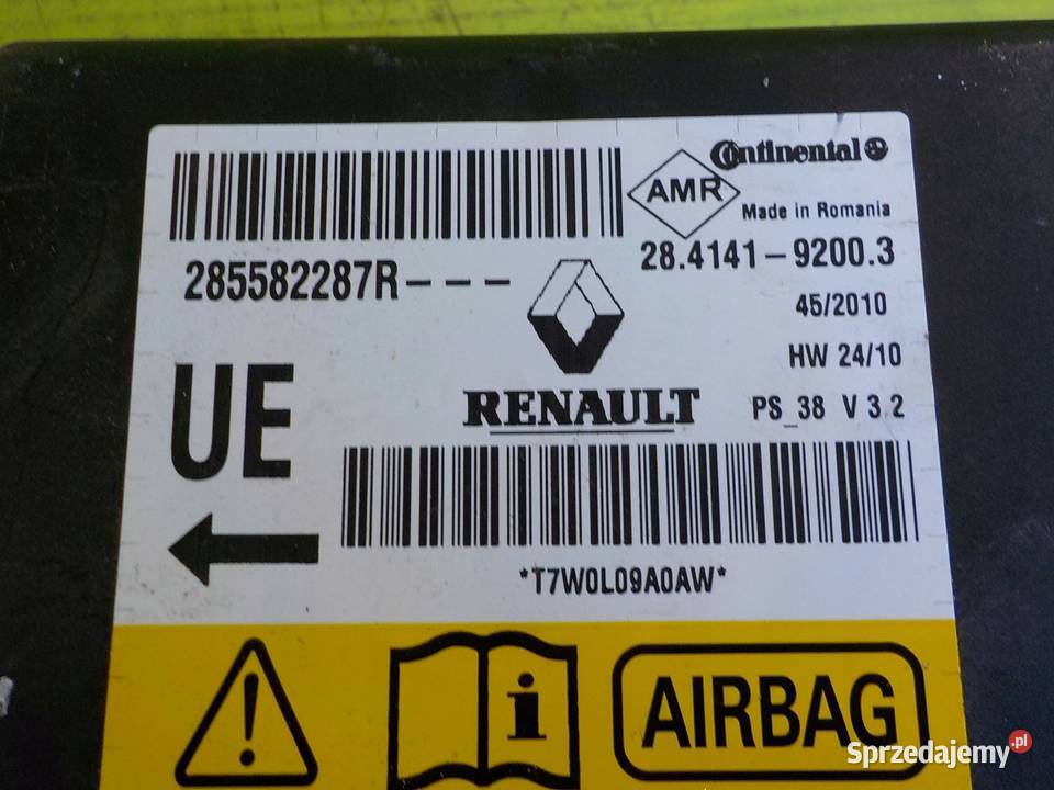 MEGANE III sensor modul AIRBAG 285582287R mazowieckie Suków