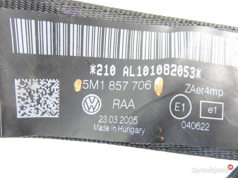 PAS PRAWY PRZEDNI VW GOLF PLUS 5M1857706 małopolskie