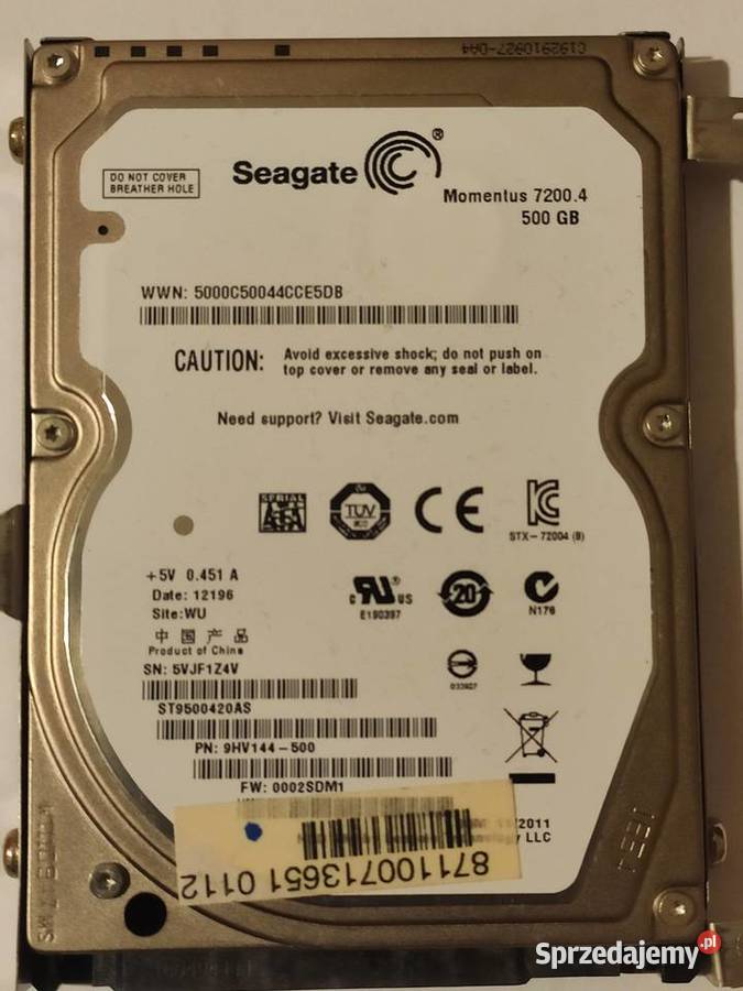 Dysk do laptopa Seagate 500gb 7200 do laptopa Lublin
