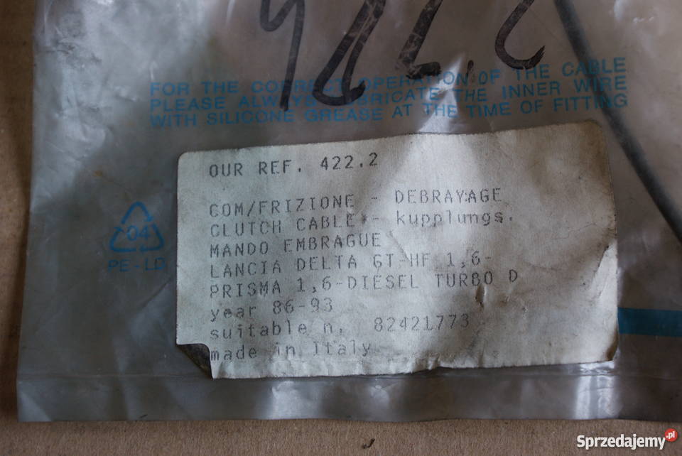 Linka sprzęgła 850mm OPEL VECTRA A 141617D