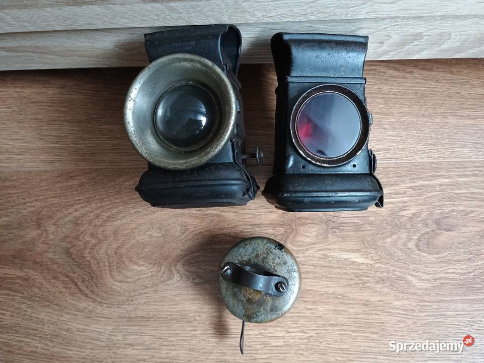 Lampy dzwonek rower antyk zabytkowy Części i akcesoria Kurzętnik
