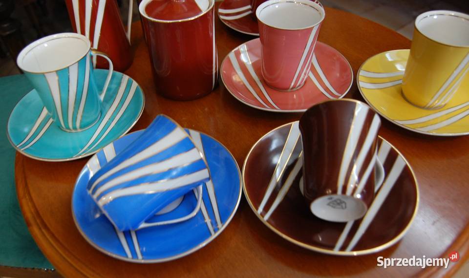 Kultowy serwis kawowy Krokus Ćmielów lubelskie Lublin sprzedam