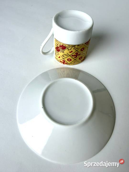 Porcelanowa filiżanka ze spodkiem ornament Kraków