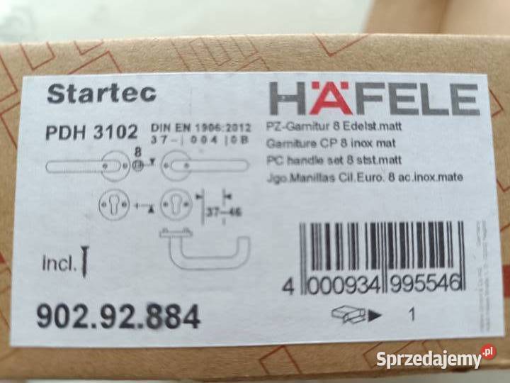 Klamka Hafele nowa Ostrów Wielkopolski sprzedam