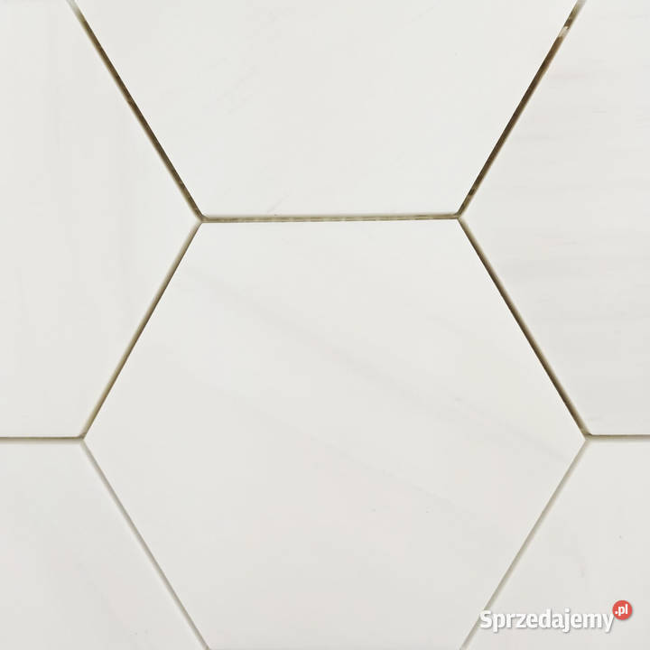 Mozaika Hexagon L z marmuru Glacier White Piaseczno