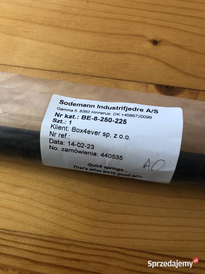 Sprężyna gazowa BE8250225 Stryszawa