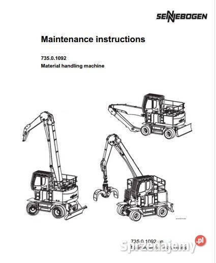 Sennebogen 735 835E instrukcja obsługi katalog motoryzacja, transport Kielce