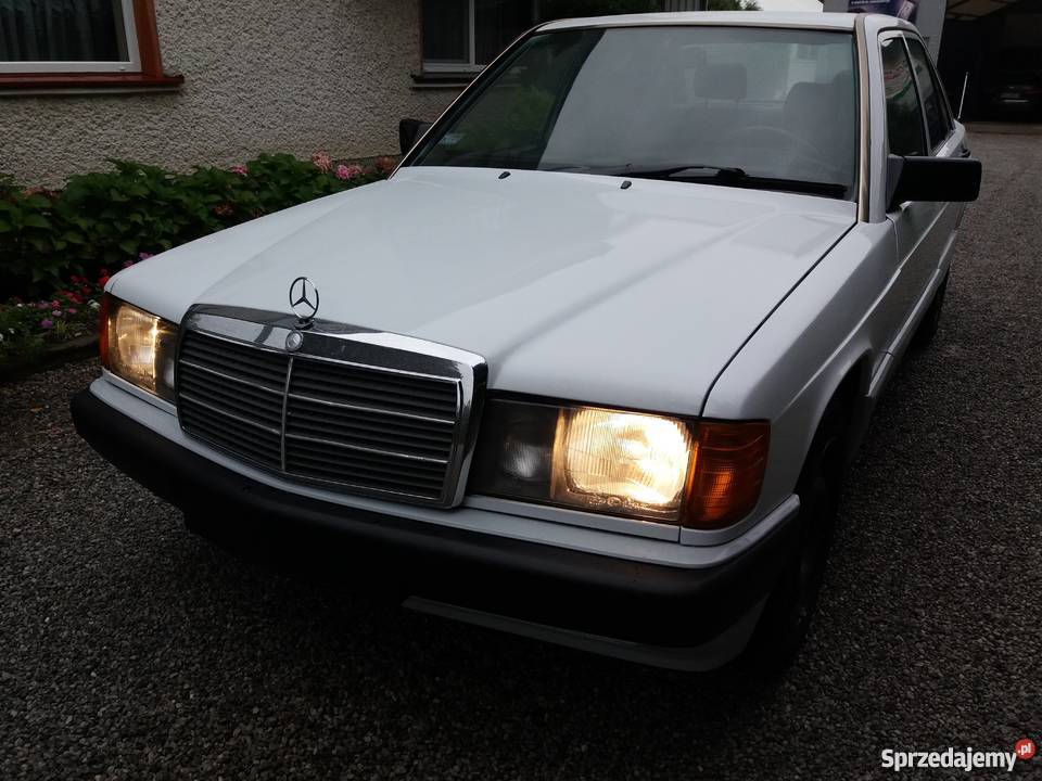 Klasyk w świetnym stanie W201 Mercedes 190 biały Wola Dalsza sprzedam