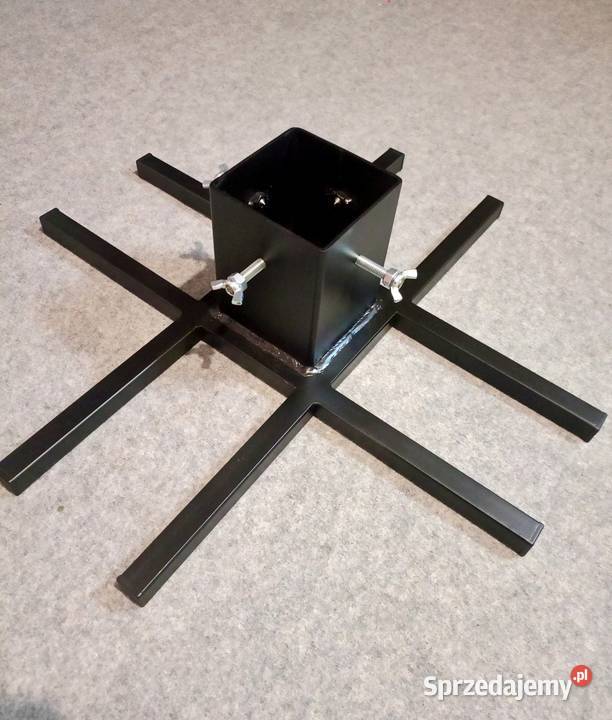 Stojak pod choinkę metalowy czarny mat stabilna Wandzinów