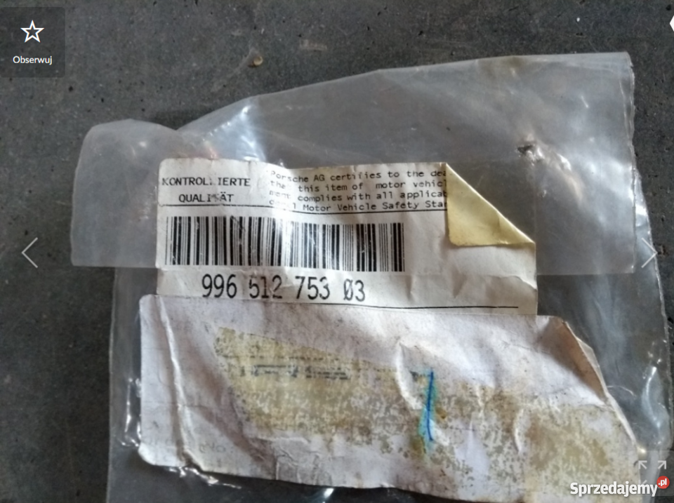 Uchwyt tylnej pokrywy Porsche 996 części blacharskie podkarpackie Pilzno